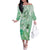 Aotearoa Maori Wahine Family Matching Off The Shoulder Long Sleeve Dress and Hawaiian Shirt Fantail Bird Green Gold Marble