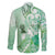 Aotearoa Maori Wahine Family Matching Tank Maxi Dress and Hawaiian Shirt Fantail Bird Green Gold Marble