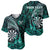 Personalised New Zealand Darts Baseball Jersey Maori Koru Dartboard Turquoise Flame