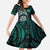 Personalised New Zealand Darts Family Matching Mermaid Dress and Hawaiian Shirt Maori Koru Dartboard Turquoise Flame