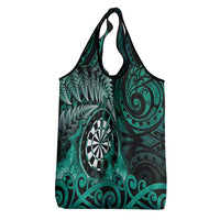 New Zealand Darts Grocery Bag Maori Koru Dartboard Turquoise Flame LT05 - Polynesian Pride