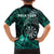 Personalised New Zealand Darts Kid Hawaiian Shirt Maori Koru Dartboard Turquoise Flame