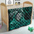 New Zealand Darts Quilt Maori Koru Dartboard Turquoise Flame
