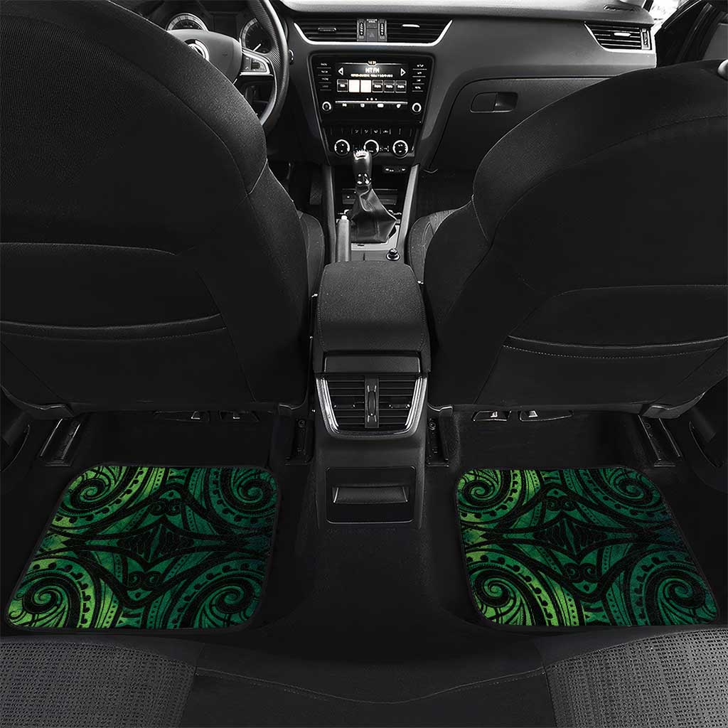 New Zealand Darts Car Mats Maori Koru Dartboard Green Flame