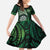 Personalised New Zealand Darts Family Matching Summer Maxi Dress and Hawaiian Shirt Maori Koru Dartboard Green Flame