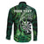 Personalised New Zealand Darts Family Matching Summer Maxi Dress and Hawaiian Shirt Maori Koru Dartboard Green Flame