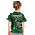 Personalised New Zealand Darts Kid T Shirt Maori Koru Dartboard Green Flame