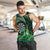 Personalised New Zealand Darts Men Tank Top Maori Koru Dartboard Green Flame