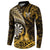 Personalised New Zealand Darts Button Sweatshirt Maori Koru Dartboard Gold Flame
