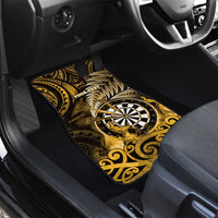 New Zealand Darts Car Mats Maori Koru Dartboard Gold Flame