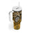 Personalised New Zealand Darts Tumbler With Handle Maori Koru Dartboard Gold Flame