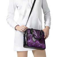 New Zealand Darts Shoulder Handbag Maori Koru Dartboard Purple Flame LT05 - Polynesian Pride