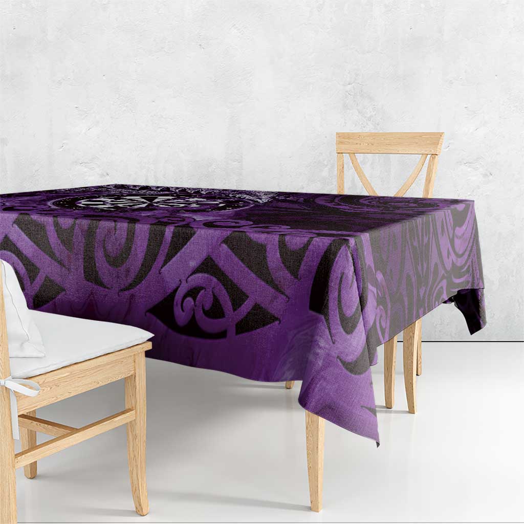 New Zealand Darts Tablecloth Maori Koru Dartboard Purple Flame LT05 - Polynesian Pride