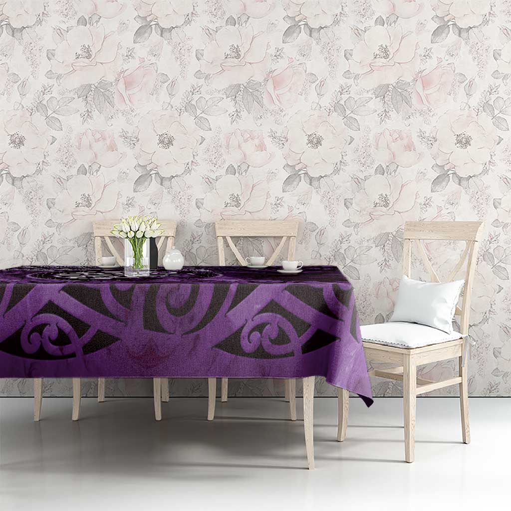 New Zealand Darts Tablecloth Maori Koru Dartboard Purple Flame LT05 - Polynesian Pride