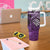 Personalised New Zealand Darts Tumbler With Handle Maori Koru Dartboard Purple Flame