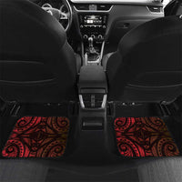 New Zealand Darts Car Mats Maori Koru Dartboard Red Flame