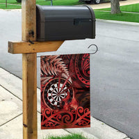 New Zealand Darts Garden Flag Maori Koru Dartboard Red Flame LT05 - Polynesian Pride