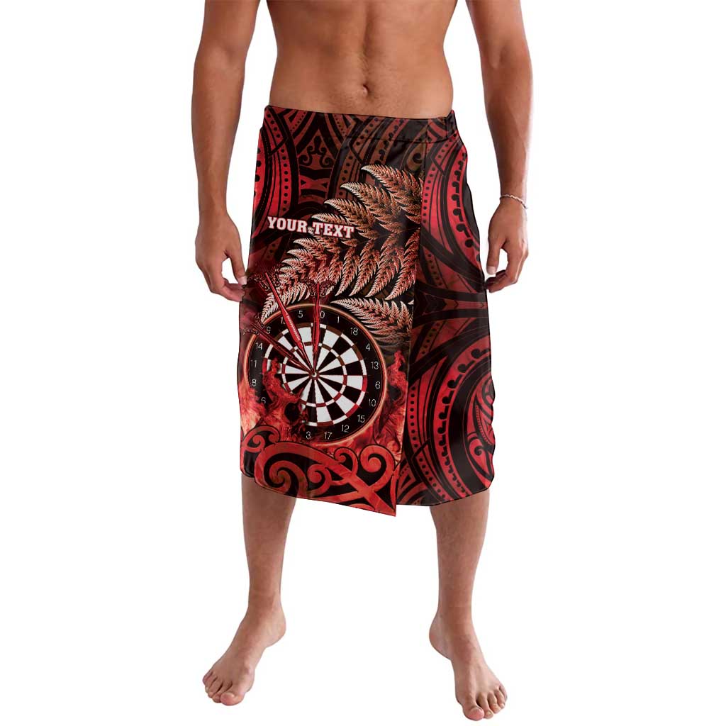 Personalised New Zealand Darts Lavalava Maori Koru Dartboard Red Flame