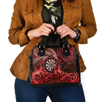 New Zealand Darts Shoulder Handbag Maori Koru Dartboard Red Flame LT05 - Polynesian Pride