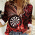 Personalised New Zealand Darts Women Casual Shirt Maori Koru Dartboard Red Flame