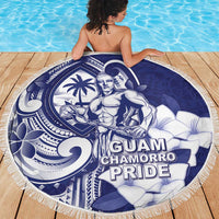 Guam Chief Quipuha Beach Blanket Polynesian Pattern With Guasali Flowers
