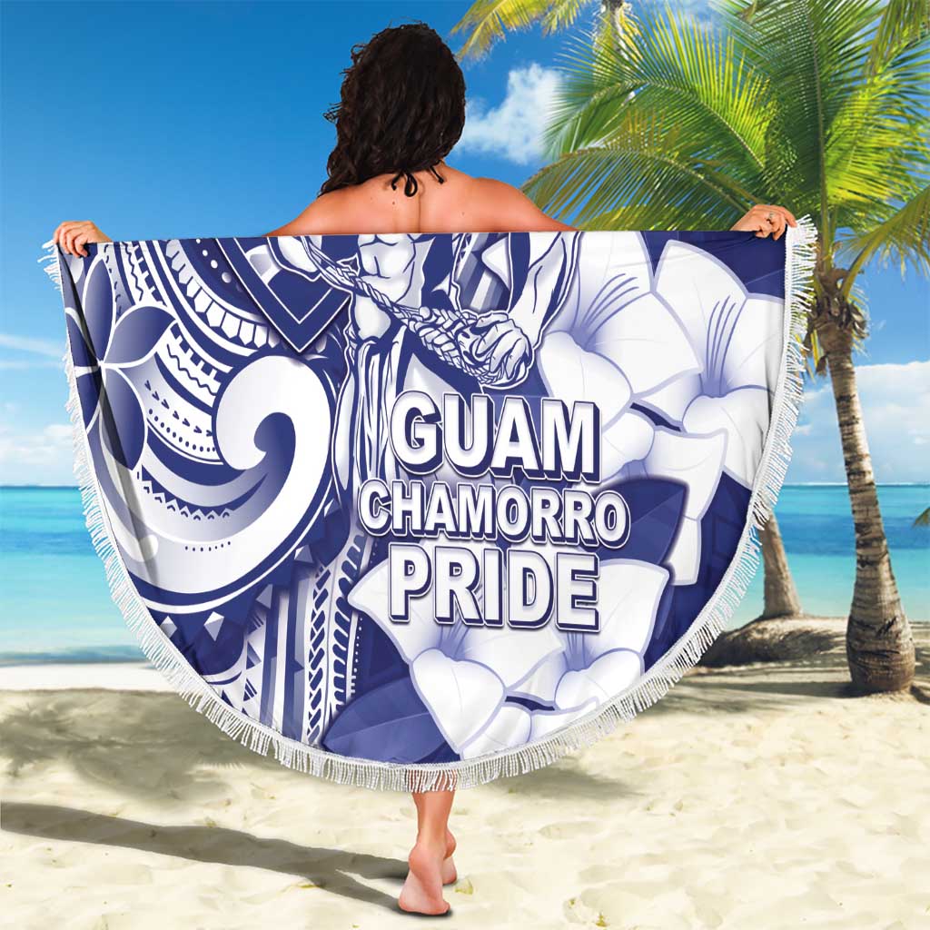 Guam Chief Quipuha Beach Blanket Polynesian Pattern With Guasali Flowers