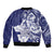 Guam Chief Quipuha Bomber Jacket Polynesian Pattern With Guasali Flowers