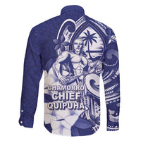 Guam Chief Quipuha Family Matching Long Sleeve Bodycon Dress and Hawaiian Shirt Polynesian Pattern With Guasali Flowers