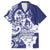 Guam Chief Quipuha Family Matching Off The Shoulder Long Sleeve Dress and Hawaiian Shirt Polynesian Pattern With Guasali Flowers