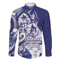 Guam Chief Quipuha Family Matching Off The Shoulder Long Sleeve Dress and Hawaiian Shirt Polynesian Pattern With Guasali Flowers