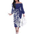 Guam Chief Quipuha Family Matching Off The Shoulder Long Sleeve Dress and Hawaiian Shirt Polynesian Pattern With Guasali Flowers