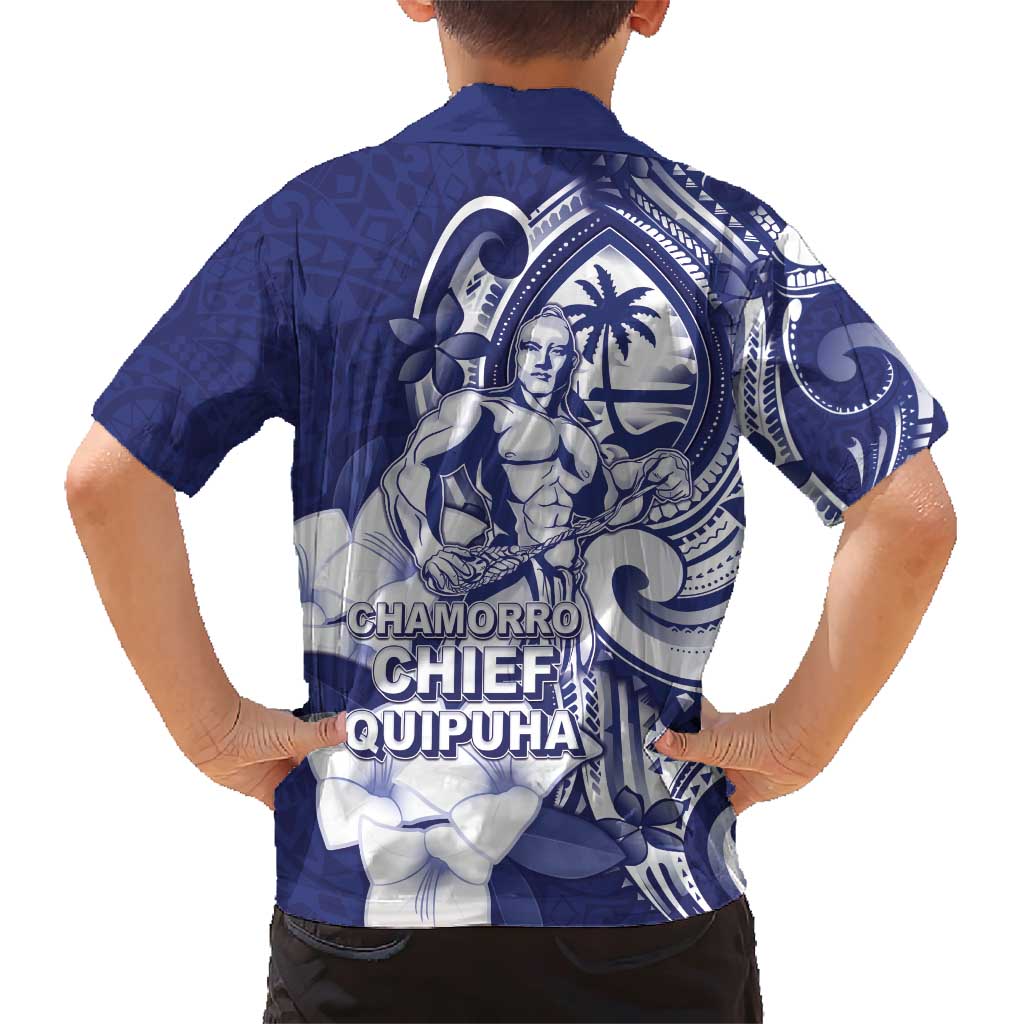 Guam Chief Quipuha Family Matching Short Sleeve Bodycon Dress and Hawaiian Shirt Polynesian Pattern With Guasali Flowers