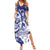 Guam Chief Quipuha Family Matching Summer Maxi Dress and Hawaiian Shirt Polynesian Pattern With Guasali Flowers