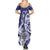 Guam Chief Quipuha Family Matching Summer Maxi Dress and Hawaiian Shirt Polynesian Pattern With Guasali Flowers