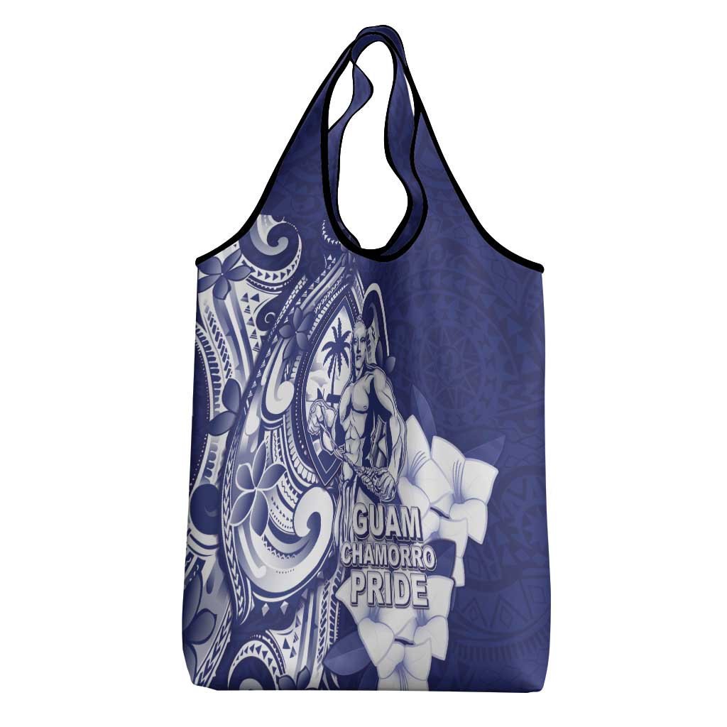 Guam Chief Quipuha Grocery Bag Polynesian Pattern With Guasali Flowers