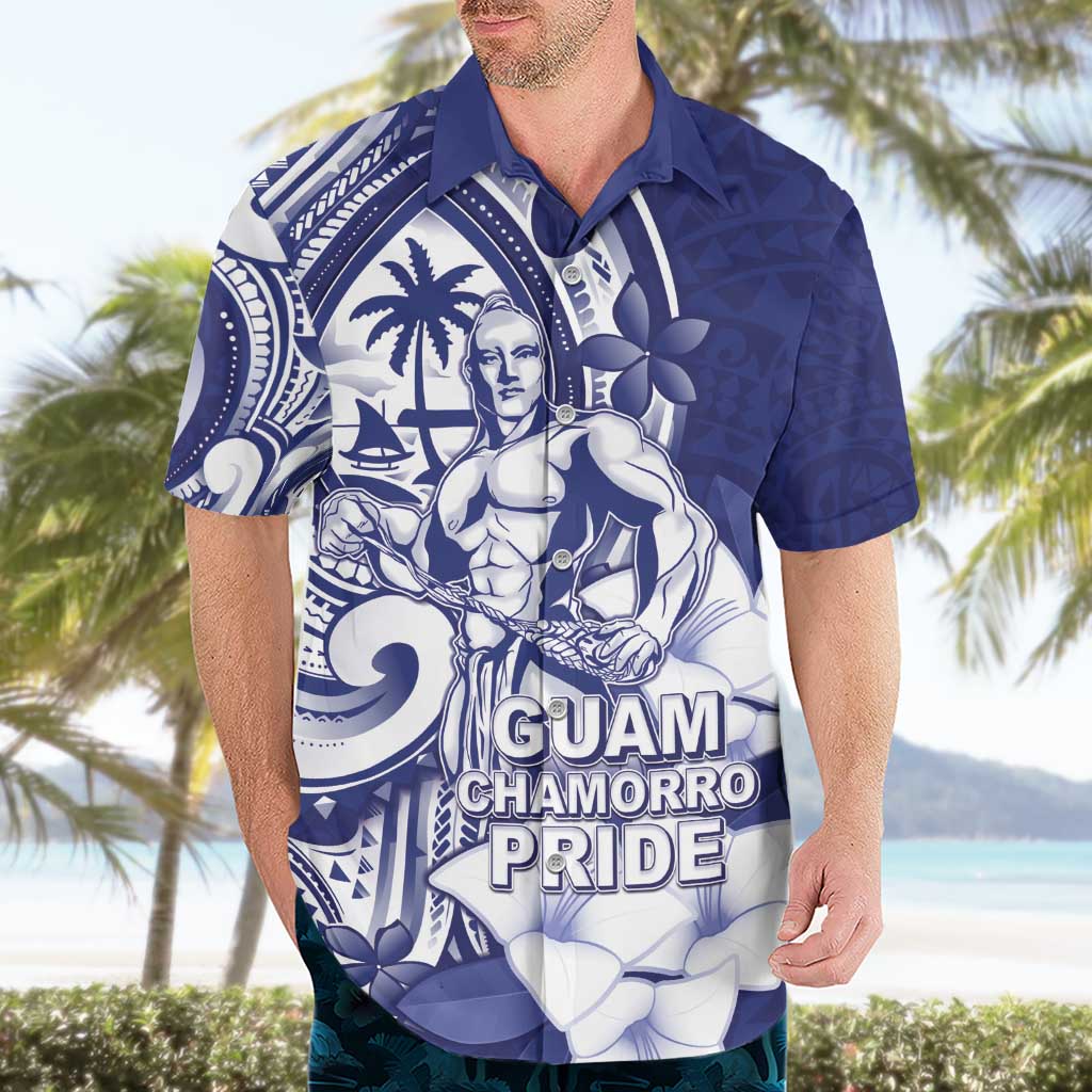 Guam Chief Quipuha Hawaiian Shirt Polynesian Pattern With Guasali Flowers