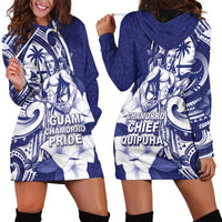 Guam Chief Quipuha Hoodie Dress Polynesian Pattern With Guasali Flowers