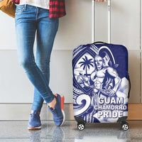 Guam Chief Quipuha Luggage Cover Polynesian Pattern With Guasali Flowers