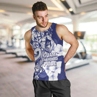 Guam Chief Quipuha Men Tank Top Polynesian Pattern With Guasali Flowers