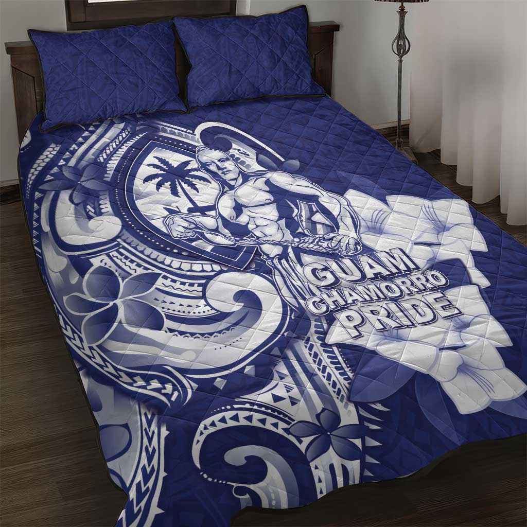 Guam Chief Quipuha Quilt Bed Set Polynesian Pattern With Guasali Flowers