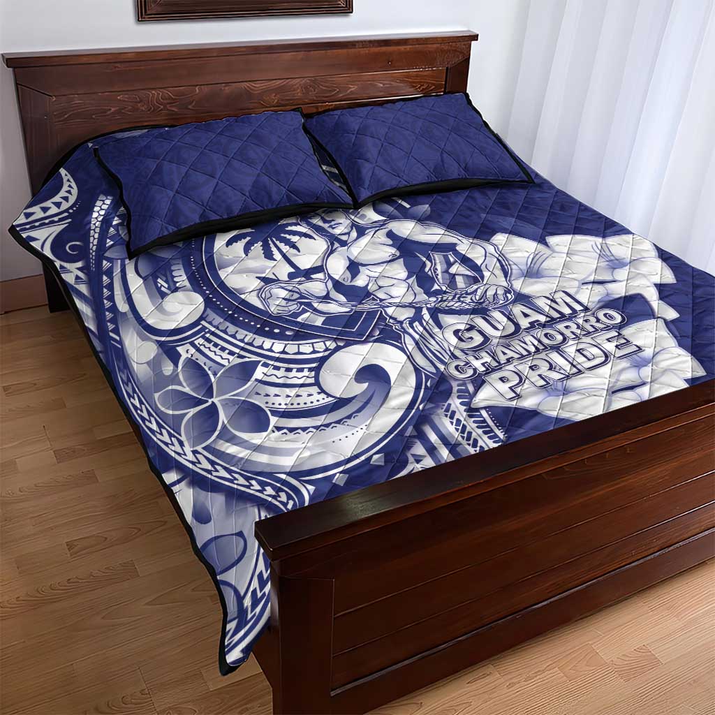 Guam Chief Quipuha Quilt Bed Set Polynesian Pattern With Guasali Flowers