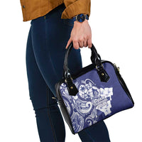 Guam Chief Quipuha Shoulder Handbag Polynesian Pattern With Guasali Flowers LT05 - Polynesian Pride