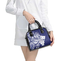 Guam Chief Quipuha Shoulder Handbag Polynesian Pattern With Guasali Flowers LT05 - Polynesian Pride