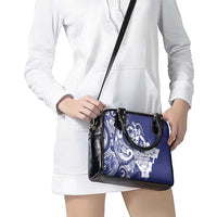 Guam Chief Quipuha Shoulder Handbag Polynesian Pattern With Guasali Flowers LT05 - Polynesian Pride