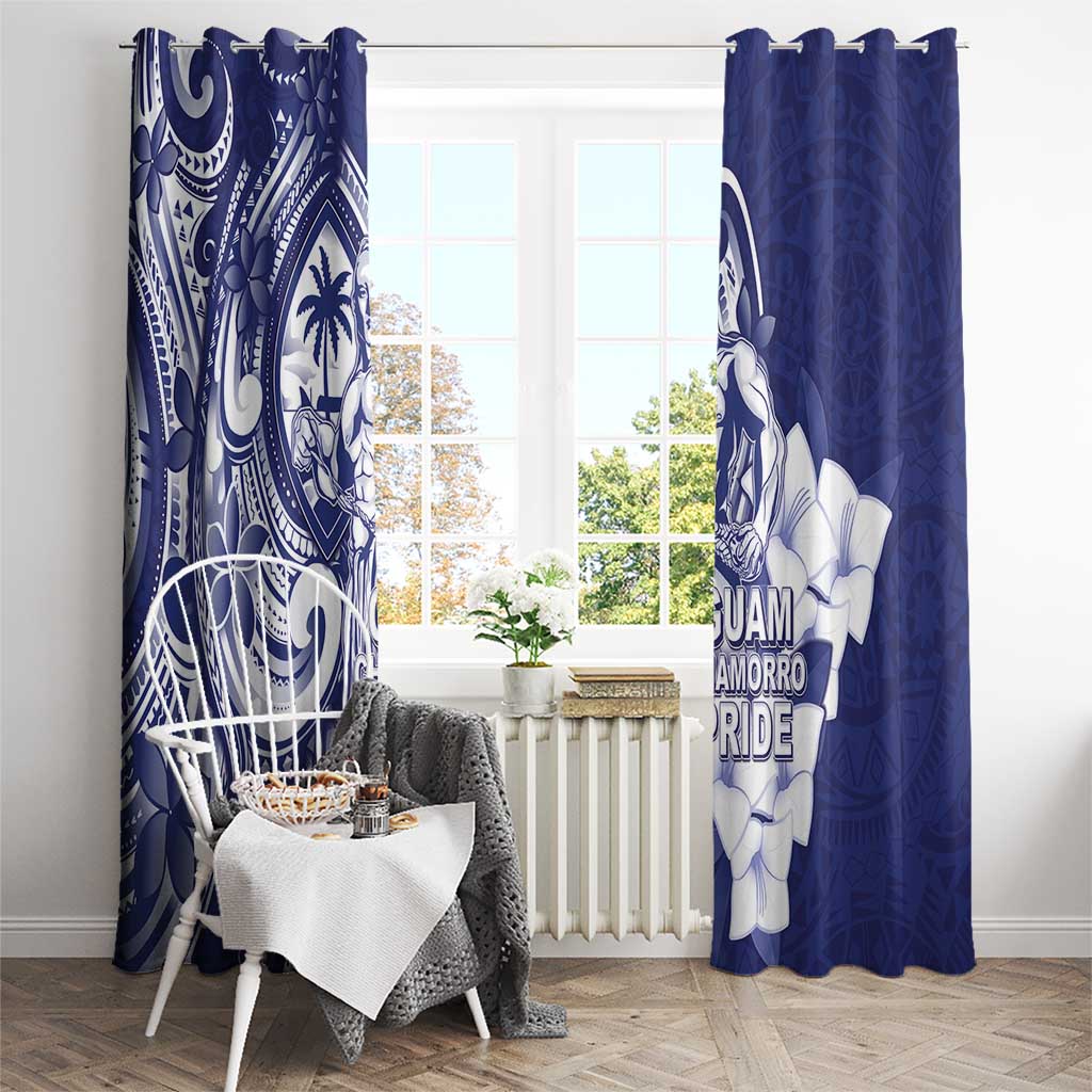 Guam Chief Quipuha Window Curtain Polynesian Pattern With Guasali Flowers