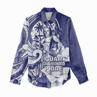 Guam Chief Quipuha Women Casual Shirt Polynesian Pattern With Guasali Flowers