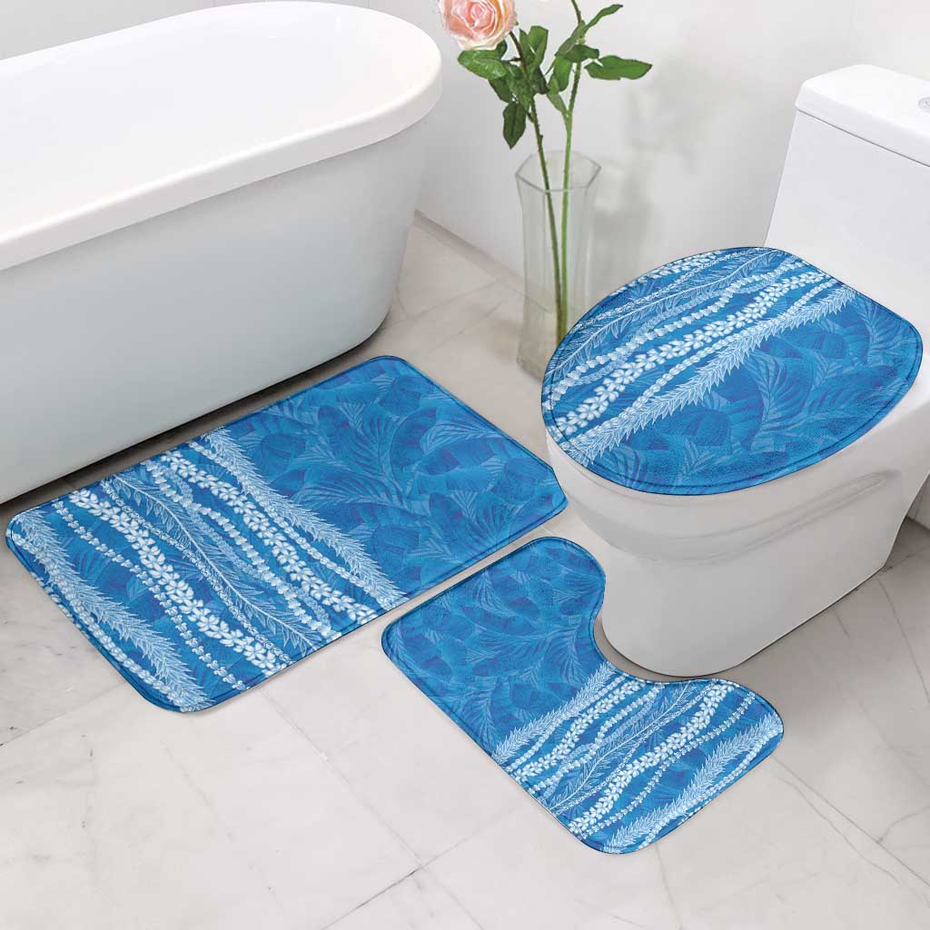 Hawaii Prince Kuhio Bathroom Set Blue Hawaiian Lau Maia With Leis LT05 - Polynesian Pride