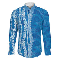 Hawaii Prince Kuhio Family Matching Mermaid Dress and Hawaiian Shirt Blue Hawaiian Lau Maia With Leis