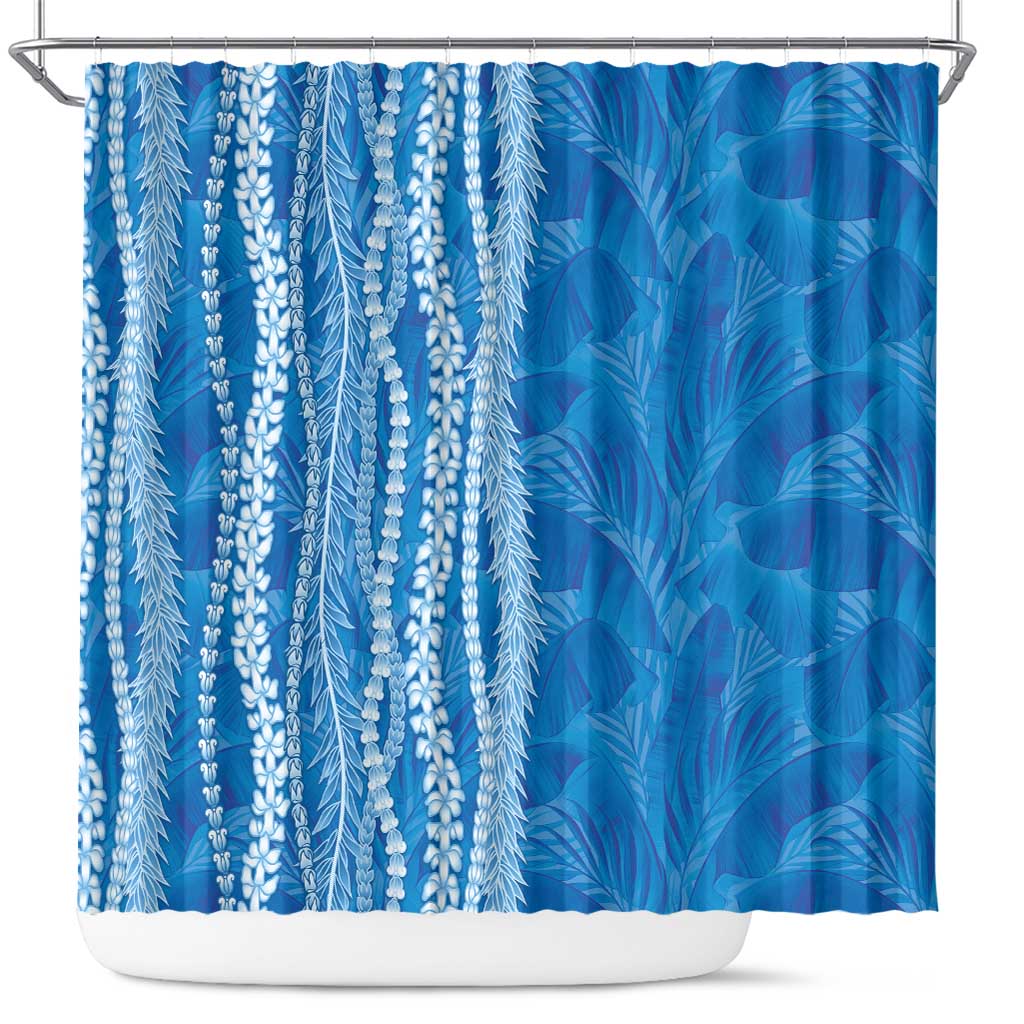 Hawaii Prince Kuhio Shower Curtain Blue Hawaiian Lau Maia With Leis