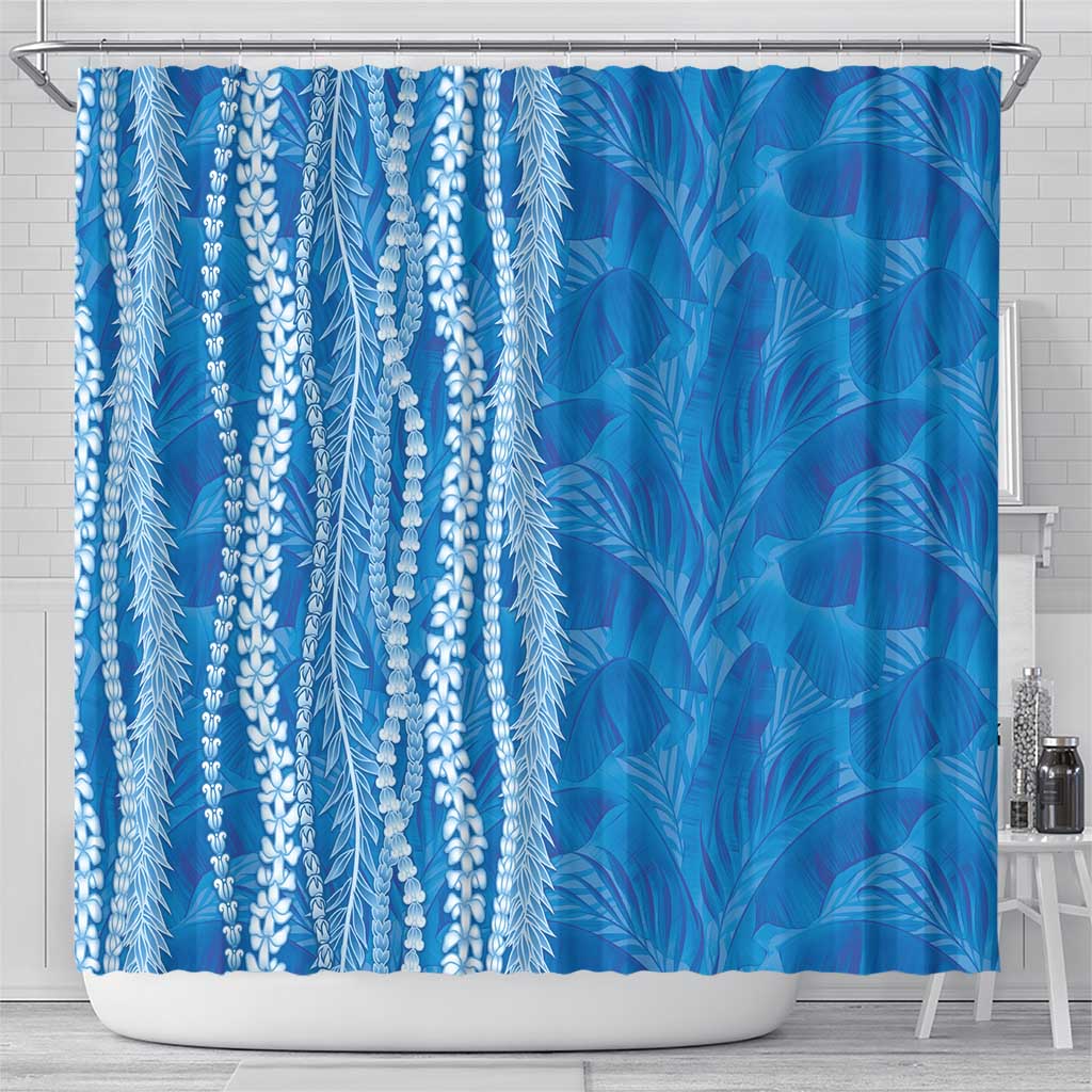 Hawaii Prince Kuhio Shower Curtain Blue Hawaiian Lau Maia With Leis
